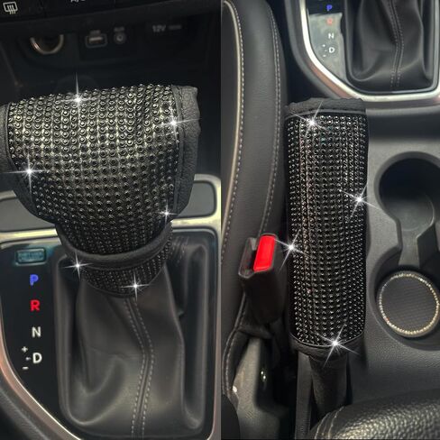 JDDRY 2-Pack Bling Seat Belt Covers,Bling Seat Belt Covers for Womens,Car Seat Belt Strap Cover Shoulder Pad,Universal Car Interior Accessories Fit for Car/Truck/SUV(Black,2PC) in Saudi Arabia