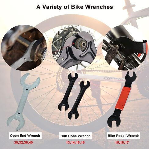مجموعة أدوات الدراجة من كوتوككر، مجموعة أدوات الدراجة المكونة من 44 قطعة لسهولة صيانة وإصلاح الدراجة الجبلية مع حقيبة تخزين متينة in Kuwait