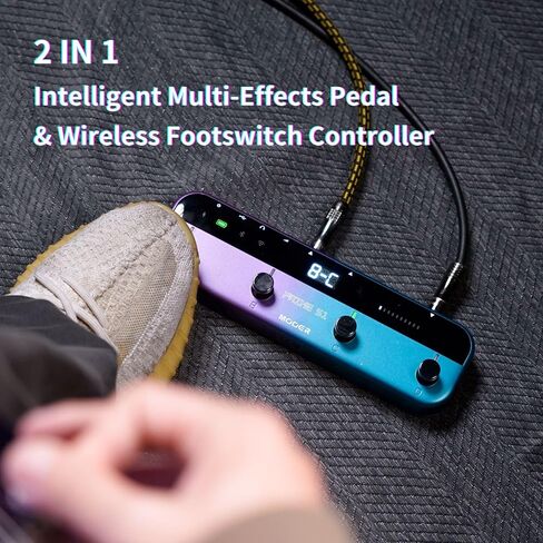 MOOER S1 Multi-Effects Processor, Stereo Electric Guitar Pedals with Wireless Footswitch Controller 2 IN 1 126 Guitar Effects Tuner 10 Metronome 40 Drum Machine 80s Looper OTG USB Recording in Saudi Arabia