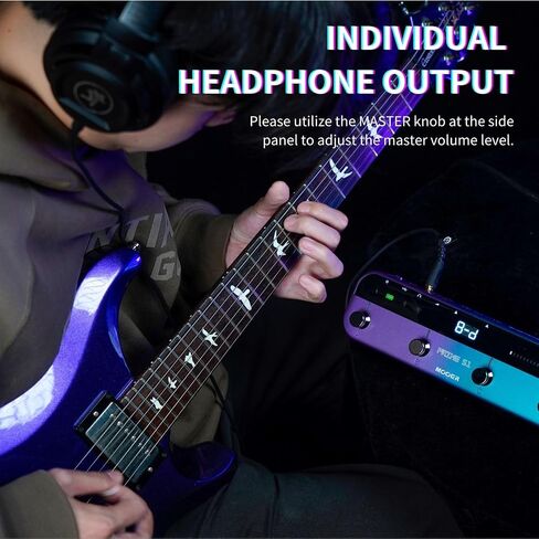 MOOER S1 Multi-Effects Processor, Stereo Electric Guitar Pedals with Wireless Footswitch Controller 2 IN 1 126 Guitar Effects Tuner 10 Metronome 40 Drum Machine 80s Looper OTG USB Recording in Saudi Arabia
