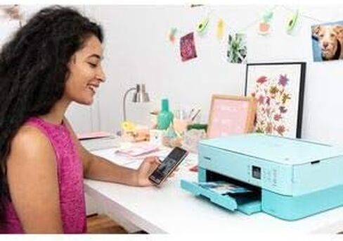 Canon TS5320 طابعة لاسلكية الكل في واحد، ماسح ضوئي، ناسخة مع AirPrint، أسود، جاهز للتجديد من Amazon Dash in Kuwait