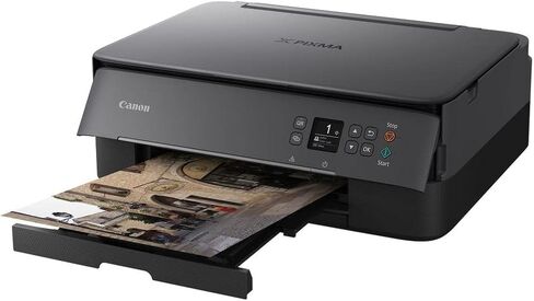 Canon TS5320 طابعة لاسلكية الكل في واحد، ماسح ضوئي، ناسخة مع AirPrint، أسود، جاهز للتجديد من Amazon Dash in Kuwait