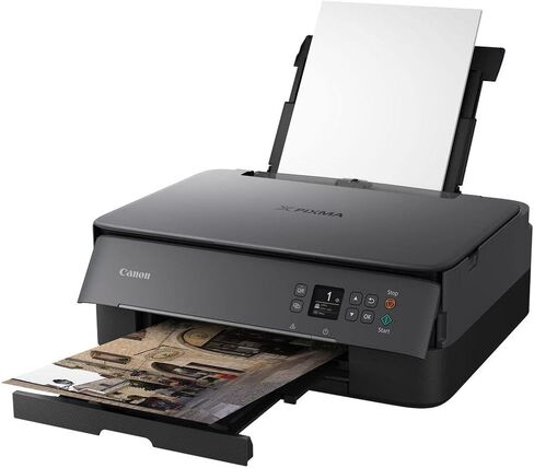 Canon TS5320 طابعة لاسلكية الكل في واحد، ماسح ضوئي، ناسخة مع AirPrint، أسود، جاهز للتجديد من Amazon Dash in Kuwait