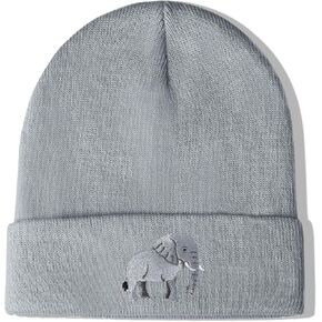 Elephant Gifts Beanie Hat for Women Elephant Embroidery Get Well Soon Inspirational Gifts for Women Men Elephant Animal Stuff
