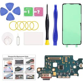 for Galaxy S22 Plus USB Charging Board Port Replacement, SM-S906U SM-S906U1 Type C Dock Board Connector for Samsung S22 Plus with Tools & Instruction