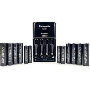 Eneloop Panasonic K-KJ17KC84CZ pro Power Pack; 8AA, 4AAA, and Advanced CC17 Rechargeable Battery Charger