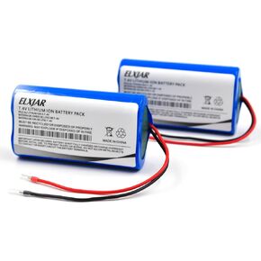 (2-Pack) 7.4V Li-ion 2200mAh Rechargeable Battery Module with PCB 18650 * 2 Bare Leads for DIY, Medical Equipments, LED Light Kit, RC Models, Portable 12V DC Devices and More