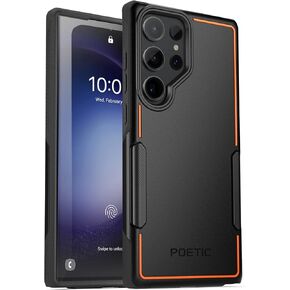 Poetic Neon Series Case Designed for Samsung Galaxy S23 Ultra 5G 6.8 inch, Dual Layer Heavy Duty Tough Rugged Lightweight Slim Shockproof Protective Case 2023 New Cover for Galaxy S23 Ultra 5G, Black