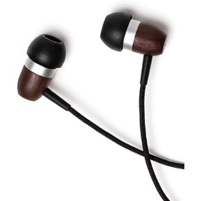 Symphonized GLXY Premium Genuine Wood in-Ear Noise-isolating Headphones with Mic and Nylon Cable (Blue)