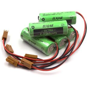 (5-Pack) 3V 2200mAh PLC Replacement Battery for SANYO CR17450SE-R A98L-0031-0012 - CR17450-17450, FANUC CNC Series Power Mate iD, PowerMate iH, 0i-B/0i-Mate-B, 15-B, 15i-A, 15i-B, 16/18-B, 16i/18i/21i