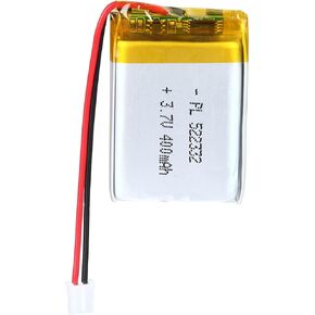 3.7V 522332 400mAh Lipo battery Rechargeable Lithium Polymer ion Battery Pack with PH2.0mm JST Connector
