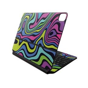 Carbon Fiber Skin Compatible with Apple Magic Keyboard for iPad Air 13-inch (M2) 2024 - Fluorescent - Premium 3M Vinyl Protective Wrap Decal Cover - Easy to Apply | Crafted in The USA by MightySkins