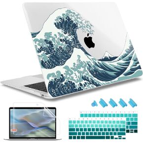 May Chen Compatible with MacBook Air 13 inch Case 2022 2021, 2020-2018 Release Model: M1 A2337 A2179 A1932, Plastic Hard Shell Case Cover for Mabook Air 13 inch with Retina Dispaly, Star Bow