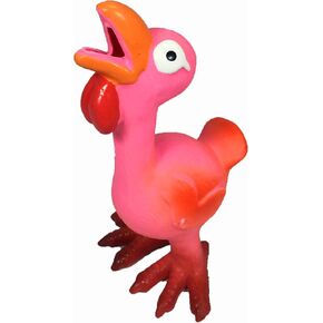 7" Latex Dog Squeaky Chewing Toys, Pink Chicken