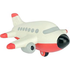 Multipet Latex Airplane Squeaking Dog Toy 6.5" Inches (Assorted Color)