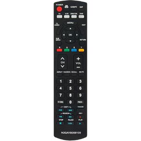 Replacement Remote Control fit for PANASONIC Plasma LCD TV TH-50PZ700U TH-50PZ77U TH-50PE8U TH-50PX80U TH-50PX80UA TH-50PZ80U TH-50PZ80UA TH-58PZ700U TH58PZ700 PT-50LCZ7 PT-56LCZ7 (N2QAYB000100)