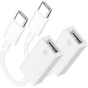 USB C to USB Camera Adapter for iPhone/iPad, 2PACK Female USB 3.0 OTG Cable Adapter Support Connect Camera,USB Flash Drive,Card Reader,MIDI Keyboard, Mouse