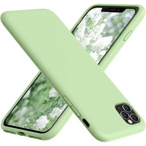 Vooii for iPhone 11 Pro Max Case, Soft Liquid Silicone Slim Rubber Full Body Protective iPhone 11 Pro Max Case Cover (with Soft Microfiber Lining) Design for iPhone 11 Pro Max - Matcha