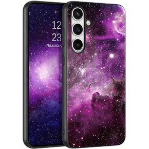BENTOBEN for Samsung Galaxy S24 FE Case, Glow in The Dark, Slim Fit Soft Flexible TPU Bumper Shockproof Anti Scratch Protective Phone Cover for Galaxy S24 FE Case 6.7inch, Purple Nebula/Galaxy Design