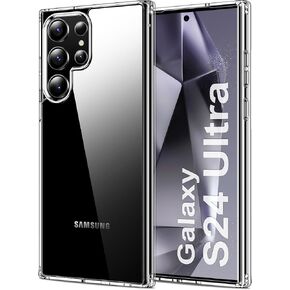 HOOMIL Case for Samsung Galaxy S24 Ultra 6.8-Inch, Non-Yellowing, Drop Protection, Anti-Scratch Transparent Hard Back Phone Cover - Crystal Clear