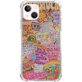 Boho Jesus Collage Phone Case Compatible with iPhone 13, Christian Quote Collage Case for Girl Women Men, Unique Soft TPU Bumper Cover Case for iPhone 13