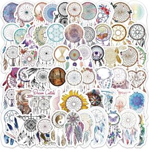 50PCS Dream Catcher Stickers,Fantasy Stickers Gift for Adults Teens Kids,Aesthetic Waterproof Vinyl Decals for Water Bottle Laptop Skateboard Scrapbook