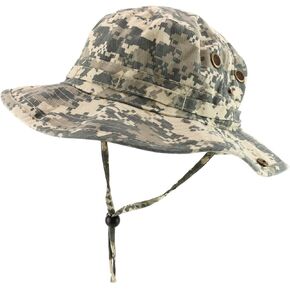 Washed Cotton Camouflage Twill Chin Cord Hunting Hat