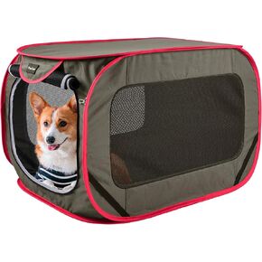 32inch Small Medium Pop Up Kennel,Collapsible Travel Pet Crate, Indoor and Outdoor Portable Dog Enclosure, Portable Pet Car Seat Kennel