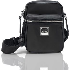 BOSS Mirror Logo Nylon Mix Crossbody Pouch Bag