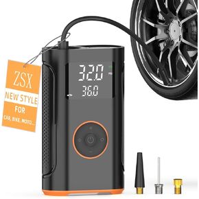 Tire Inflator Portable Air Compressor-160 PSI Car Tire Air Pump Portable,Bike Pump with Gauge,Portable Tire Pump for Car, Bike, Motorcycle Tires, Balls