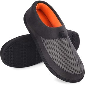 Men's Slippers Memory Foam House Shoes Indoor Outdoor Adjustable Breathable