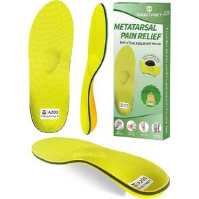 Trustfeet Heavy Duty Support Metatarsal Pain Relief Insoles for Metatarsalgia,Morton's Neuroma,Ball of Foot Pain Relief,Plantar Fasciitis,Arch Support Orthotics Shoe Inserts for Man Women-E
