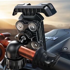 LISEN Mountain Bike Phone Holder Anti Vibration, [Easy Install] 2024 Upgrade Handlebar Motorcycle Phone Mount, Bicycle Phone Mount, Scooter Phone Mount for Bike for iPhone Samsung 4.7"-7" Smartphones