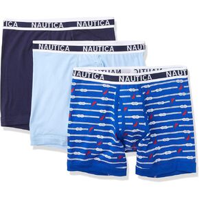 Nautica Men's Cotton Stretch Classic Boxer-Brief Multipack