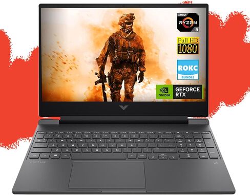 HP Gamer Laptop Computer, 15.6" 144Hz FHD Victus Gaming Laptops, AMD Ryzen 5 8645HS, NVIDIA GeForce RTX 4050, 64GB RAM|1TB SSD +128GB External SSD, Wi-Fi 6, Backlit KB, Windows 11 Pro, RK Bundle in Saudi Arabia