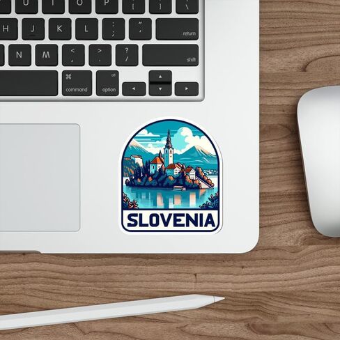 Slovenia Sticker Weatherproof Vintage Decal Vinyl Small Waterproof for Water Bottle Mug Passport Scrapbook Notebook Laptop Tumbler Skateboard Computer Phone 4" ID44990 in Saudi Arabia
