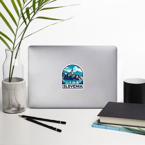 Slovenia Sticker Weatherproof Vintage Decal Vinyl Small Waterproof for Water Bottle Mug Passport Scrapbook Notebook Laptop Tumbler Skateboard Computer Phone 4" ID44990 in Saudi Arabia