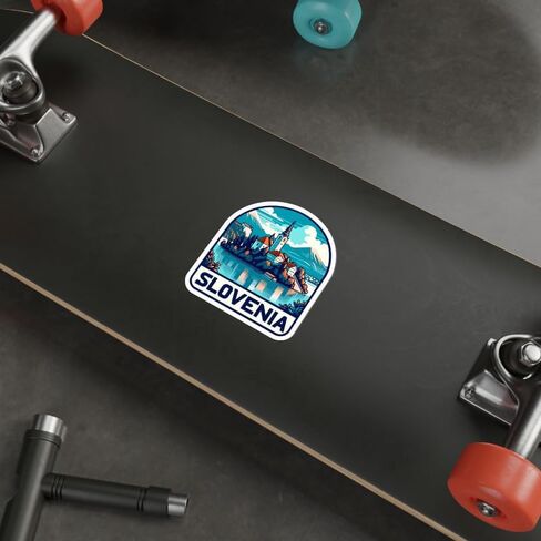 Slovenia Sticker Weatherproof Vintage Decal Vinyl Small Waterproof for Water Bottle Mug Passport Scrapbook Notebook Laptop Tumbler Skateboard Computer Phone 4" ID44990 in Saudi Arabia