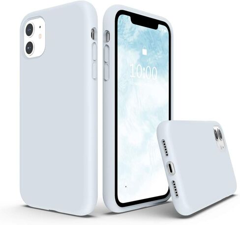 SURPHY متوافق مع حافظة iPhone 11 مقاس 6.1 بوصة، حافظة هاتف من السيليكون السائل بتصميم سميك (مع بطانة من الألياف الدقيقة) لهاتف iPhone 11 2019، أصفر in Kuwait