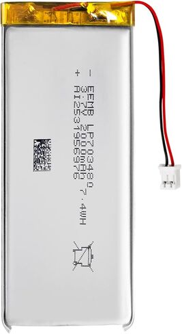EEMB 3.7V Lipo Battery 950mAh 503450 Lithium Polymer ion Battery Rechargeable Lithium ion Polymer Battery with JST Connector Make Sure Device Polarity Matches with Battery Before Purchase in Kuwait