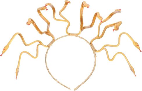 Beaupretty Snake Headband Medusa Headpiece Halloween Snake Headband Goddess Headband Medusa Headdress Greek Goddess Cosplay Costume Accessory for Women Bronze in Saudi Arabia