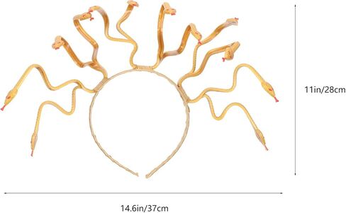 Beaupretty Snake Headband Medusa Headpiece Halloween Snake Headband Goddess Headband Medusa Headdress Greek Goddess Cosplay Costume Accessory for Women Bronze in Saudi Arabia