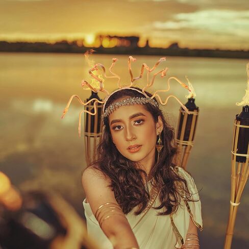 Beaupretty Snake Headband Medusa Headpiece Halloween Snake Headband Goddess Headband Medusa Headdress Greek Goddess Cosplay Costume Accessory for Women Bronze in Saudi Arabia