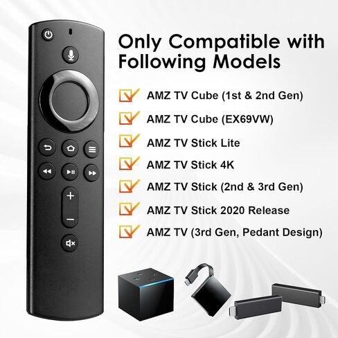 جهاز تحكم عن بعد صوتي بديل L5B83H (الجيل الثاني) لـ TV Stick 4K، TV Stick الجيل الثاني والثالث، Smart TV Cube الجيل الأول والثاني وTV Stick Lite in Saudi Arabia