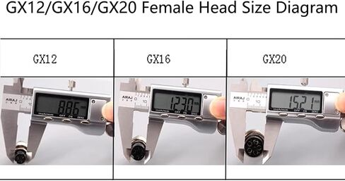 9.84 قدم GX12 3 دبوس ذكر إلى أنثى رأس الطيران، GX12 3 دبابيس أنثى إلى ذكر موصل كابل كهربائي لوحة جبل دائرية معدنية محول الطيران كوردسيت للسفن 20AWG (3 متر) in Saudi Arabia