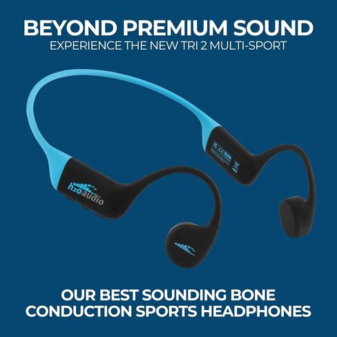 سماعات أذن مفتوحة الأذن H2O Audio TRI 2 متعددة الرياضات مضادة للماء - بلوتوث V5.3 للجري/ركوب الدراجات، MP3 للسباحة - أسود in Saudi Arabia