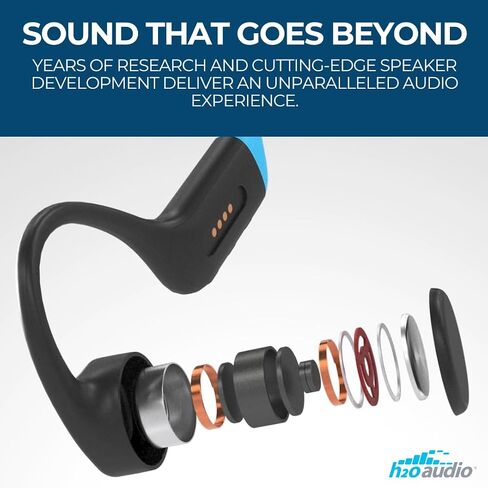 سماعات أذن مفتوحة الأذن H2O Audio TRI 2 متعددة الرياضات مضادة للماء - بلوتوث V5.3 للجري/ركوب الدراجات، MP3 للسباحة - أسود in Saudi Arabia