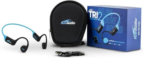 سماعات أذن مفتوحة الأذن H2O Audio TRI 2 متعددة الرياضات مضادة للماء - بلوتوث V5.3 للجري/ركوب الدراجات، MP3 للسباحة - أسود in Saudi Arabia