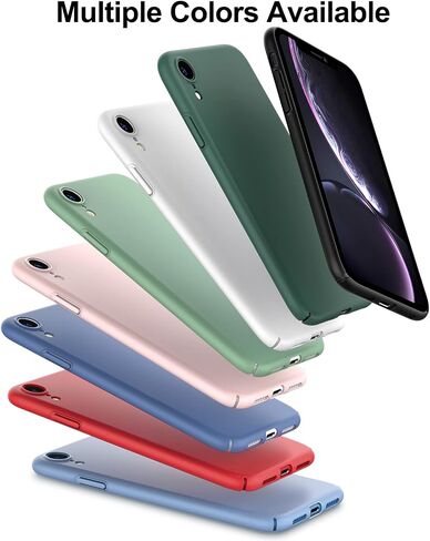 JETech Upgraded Slim (0.85 mm Thin) Case for iPhone XR 6.1-Inch, Camera Lens Cover Full Protection, Slim Fit Ultra Thin Lightweight Matte Hard PC, Support Wireless Charging (Black) in Saudi Arabia