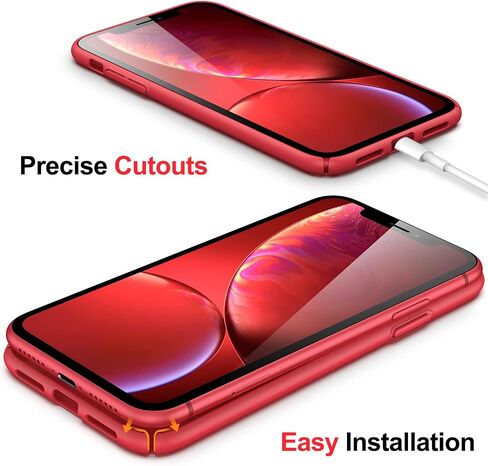 JETech Upgraded Slim (0.85 mm Thin) Case for iPhone XR 6.1-Inch, Camera Lens Cover Full Protection, Slim Fit Ultra Thin Lightweight Matte Hard PC, Support Wireless Charging (Black) in Saudi Arabia